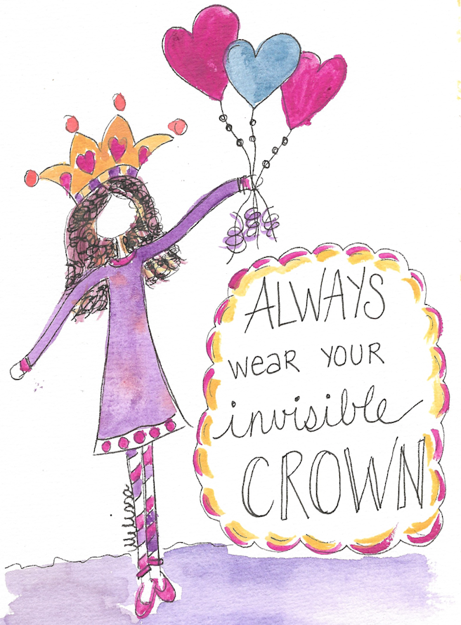 Always Wear Your Invisible Crown Art | Melissa Edwards Art
