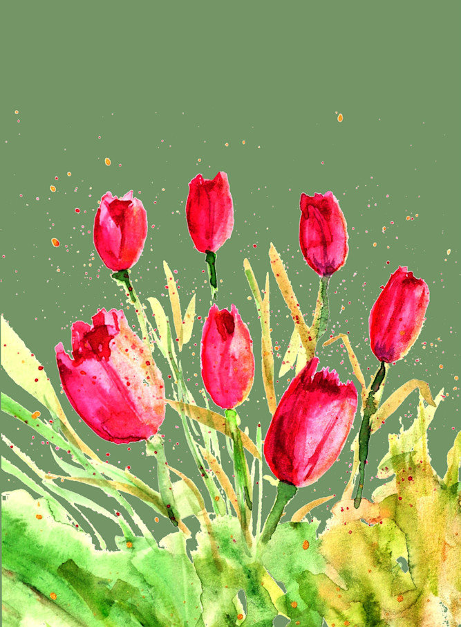 tulips-green