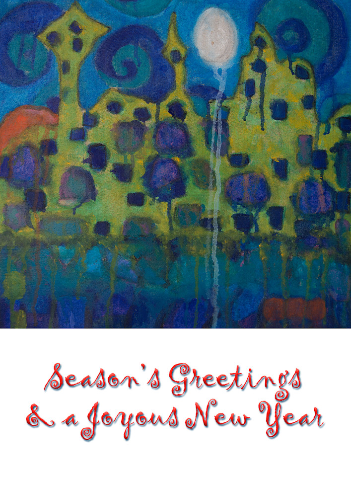 Barcelona-Gaudi egg seasons greetings card