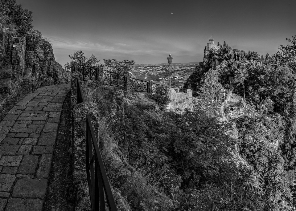 Path To The Tower   San Marino   Italy B&W Photography Art | Northern Light