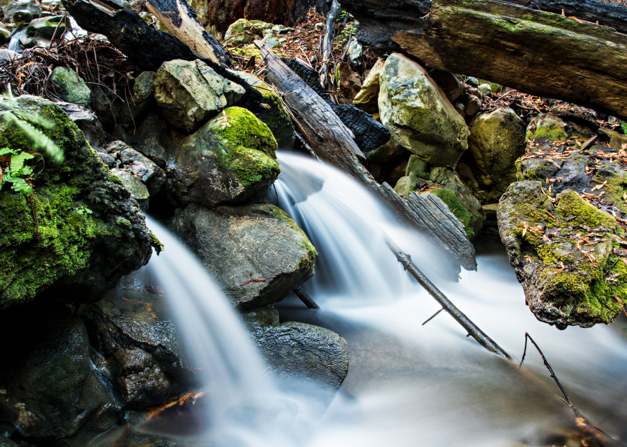 Waterfalls in Hare Creek in Big Sur Photograph for Sale as Fine Art