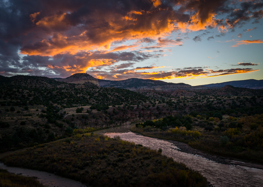 Autumn, Chama River, Landscape, New Mexico, Photography, Southwest, Sunset