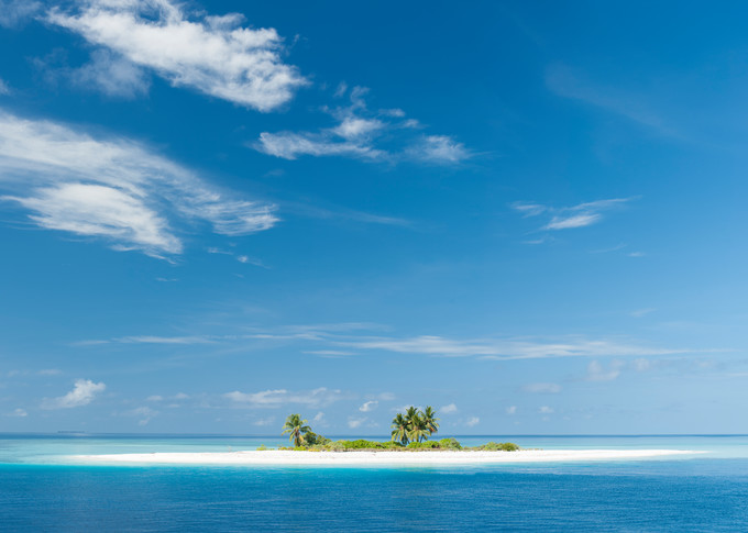 Tropical Island Pano, Huvadhoo Atoll, Maldives