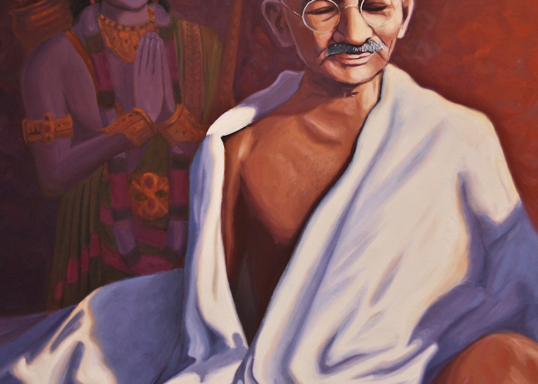 Mahatma Gandhi in Meditation