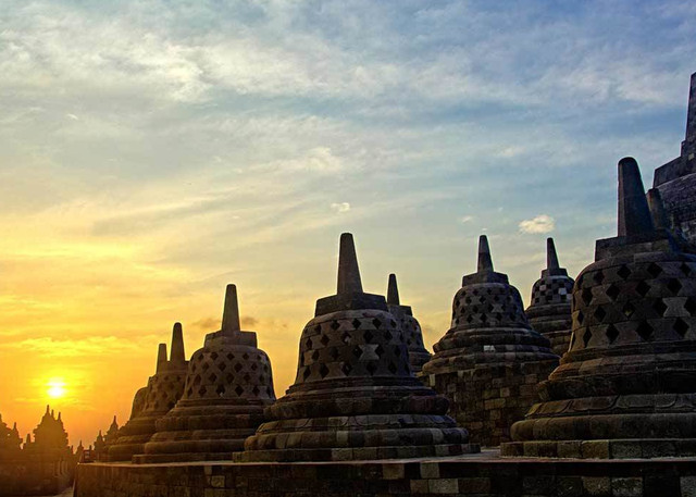 Borobudur Sunrise Photography Art | DE LA Gallery
