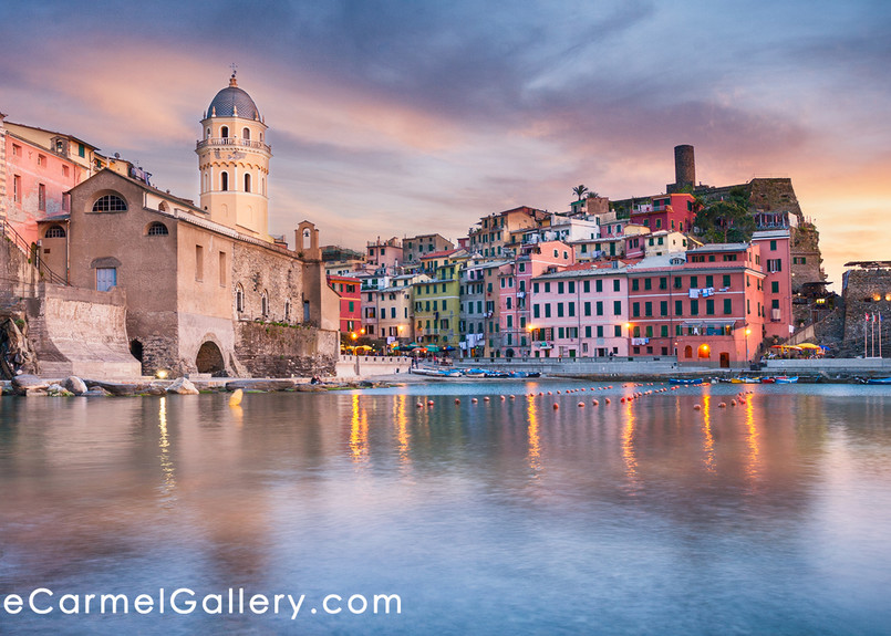 Vernazza Sunset Cinque Terre Art | The Carmel Gallery