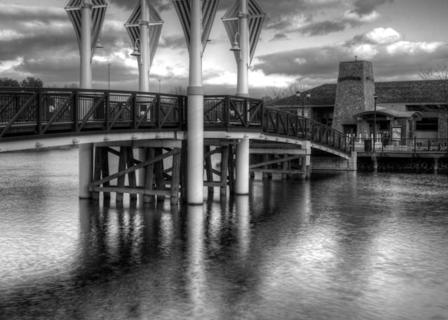 Fine Art Black and White Photographs of Gaithersburg Townsquare by Michael Pucciarelli