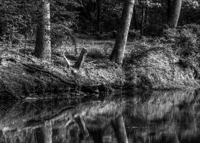 Great Falls Reflection Black and White Fine Art Photographs by Michael Pucciarelli