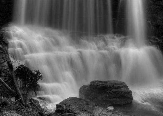 Fine Art Black and White Photograph of Blackwater Falls by Michael Pucciarelli