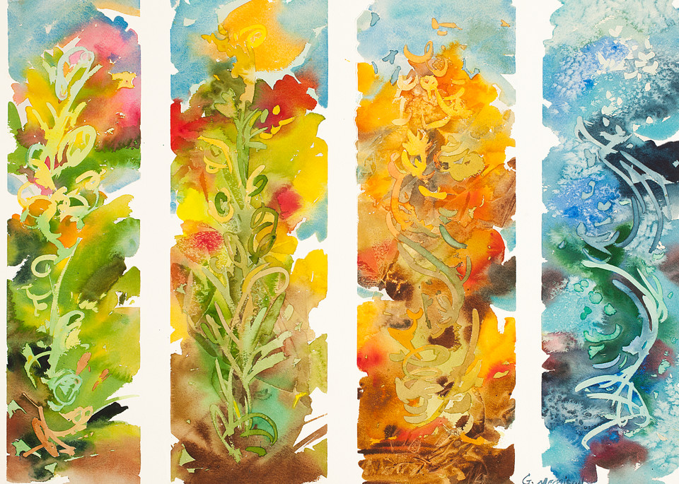 4 Seasons | Abstract Watercolors | Gordon Meggison IV