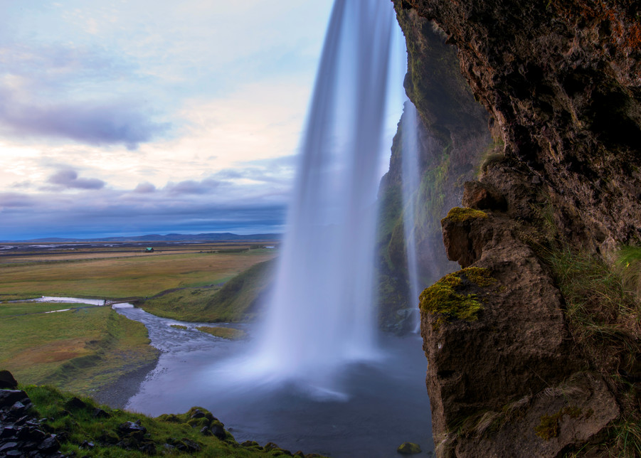 Under an Icelandic Waterfall print by Brad Scott