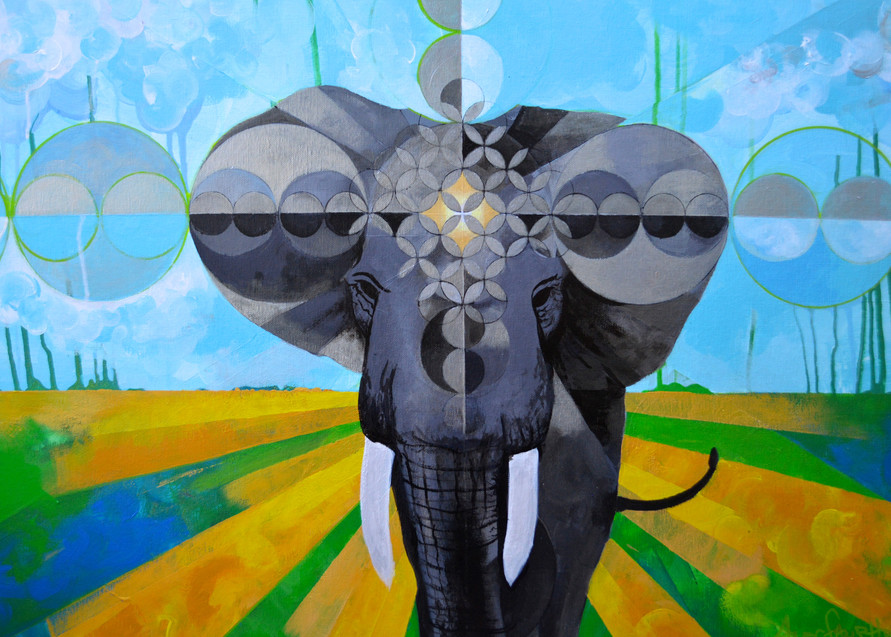 Elephant Power Mandala: Silver Edition Art | Gnarwhal Designs