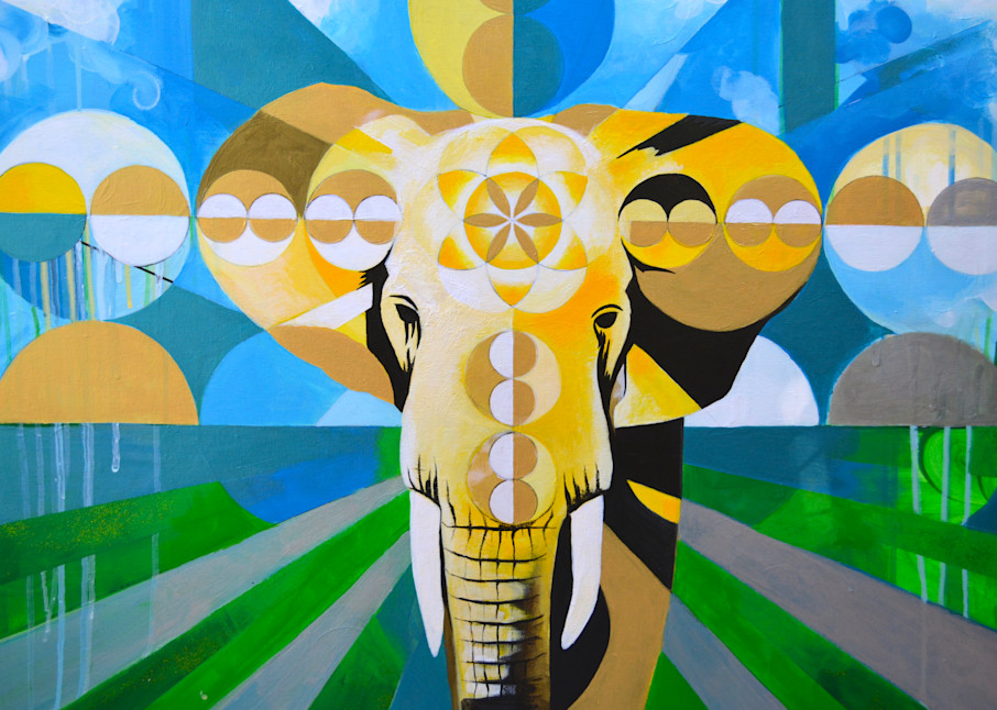 Elephant Power Mandala: Gold Edition Art | Gnarwhal Designs