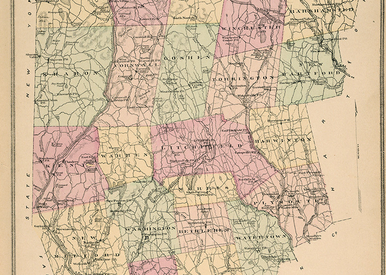 Map of Litchfield, CT