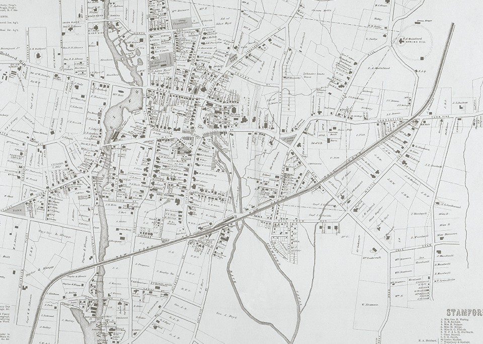 Map of Stamford, CT