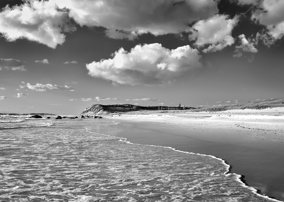 "Toward Moshup" Black and white Martha's Vineyard beach photograph