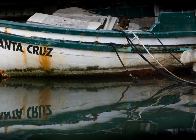 Santa Cruz Boat - Fine Art Photograph by Tony Pagliaro