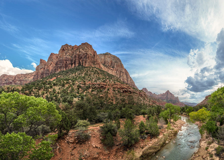 Virgin River And The Watchman   Zion National Park   Utah Photography Art | Northern Light