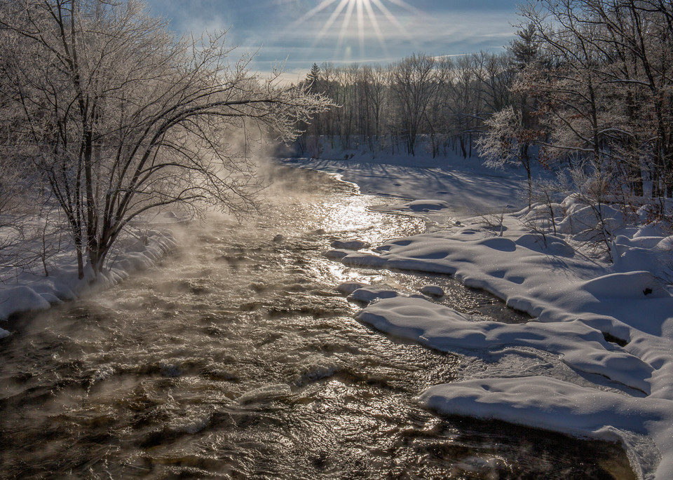 Winter Sunrise, Contoocook River, Henniker, NH