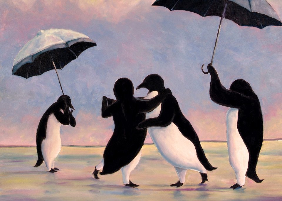 The Vettriano Penguins by Michael Orwick
