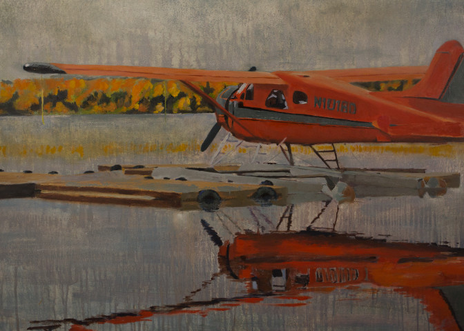Alaskan Floatplane, Landscape, Booker Tueller, seaside, art, paintings