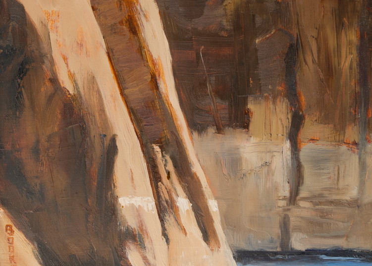 Lake Powell Canyon Walls red rock oil paintings and art prints from artist Booker Tueller