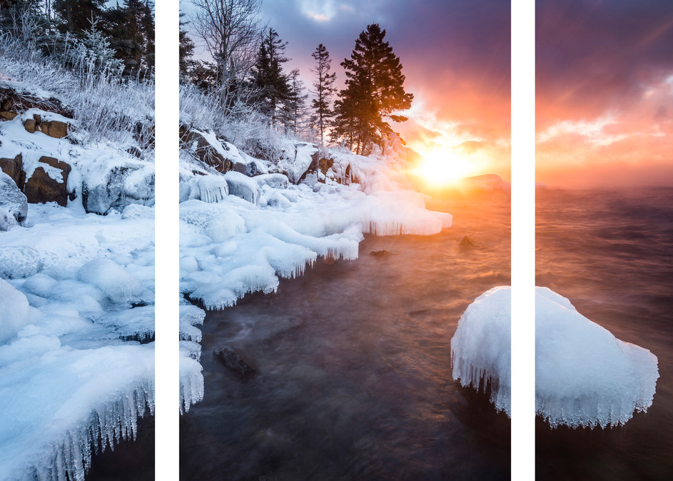 Ethereal sunrise along Lake Superior