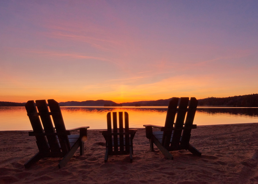 Adirondack Chairs Sunset Photography Art | Kurt Gardner Photography Gallery