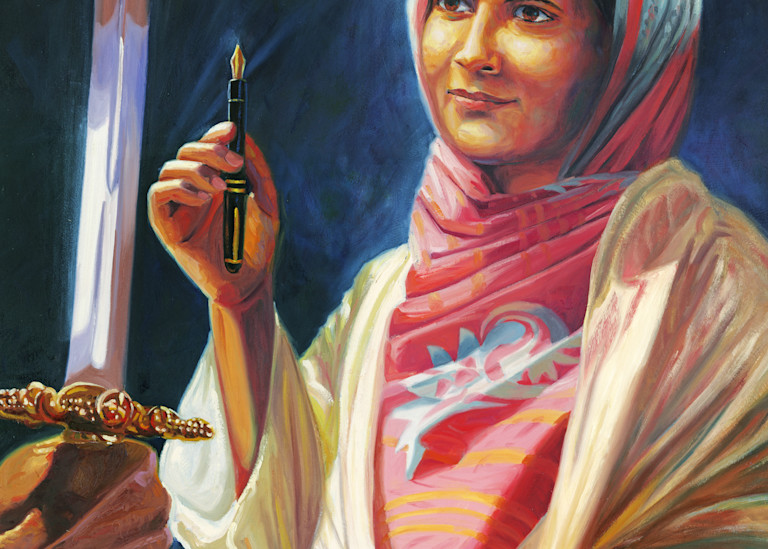 Malala Yousafzai Portrait Painting by Steve Simon