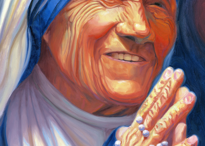 Mother Teresa Portrait Painting