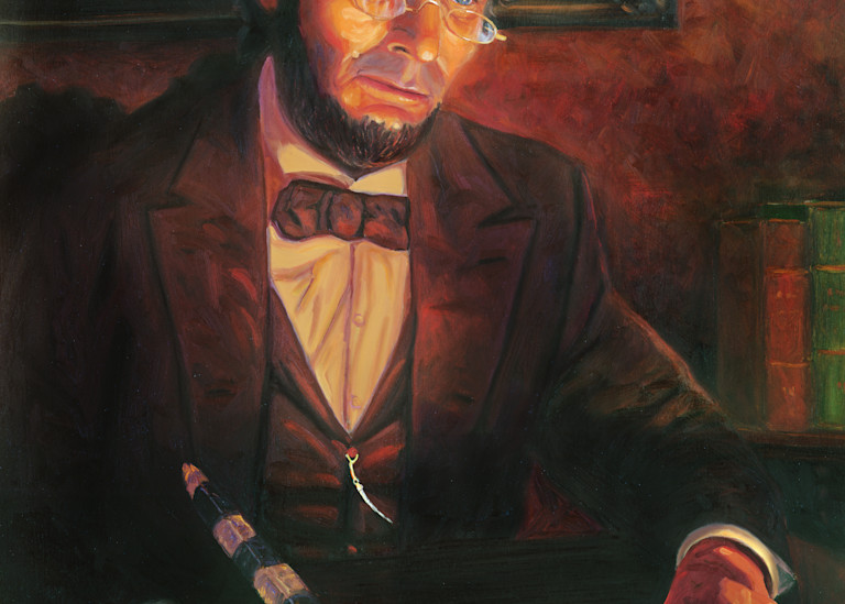 Abraham Lincoln Portrait Painting by Steve Simon