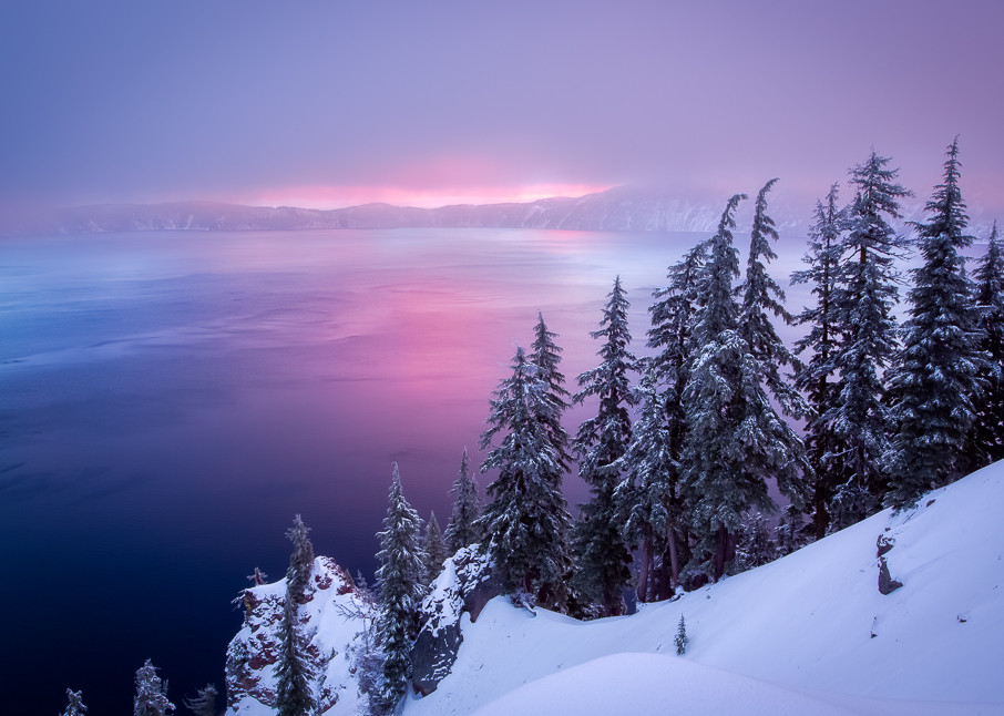 Winter Sunrise at Crater Lake
