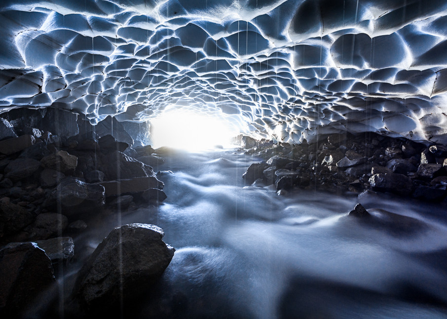 Mt Rainier Snow Cave Photograph for Sale as Fine Art