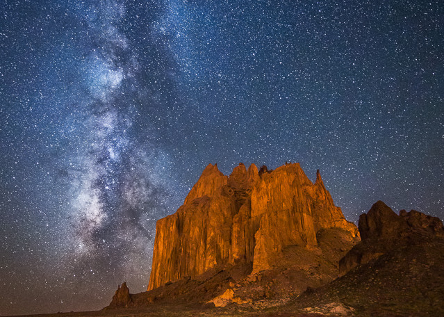 Shiprock at Night Photograph for Sale as Fine Art