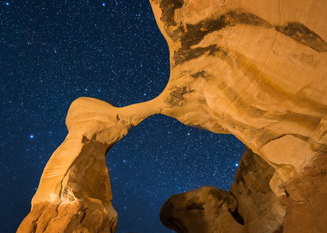 Metate Arch at Night Photograph for Sale as Fine Art