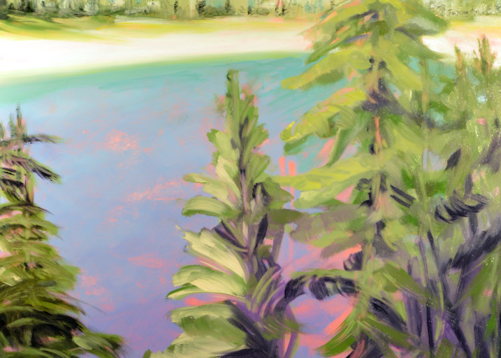landscape painting
central oregon
three creek lake
