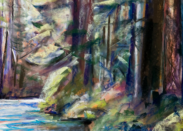 landscape painting
central oregon
metolius river