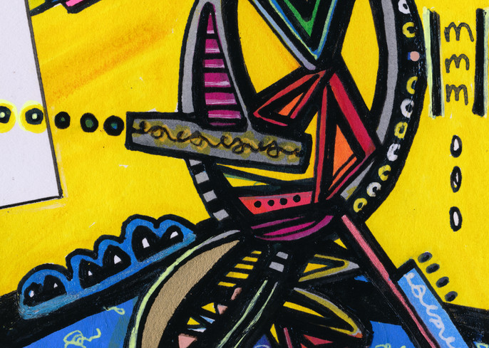 Amusement Park Abstract Painting by New York Artist Joseph Meloy