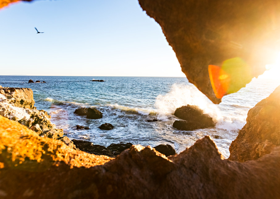 View Through Rocks At Point Dume Photograph For Sale As Fine Art