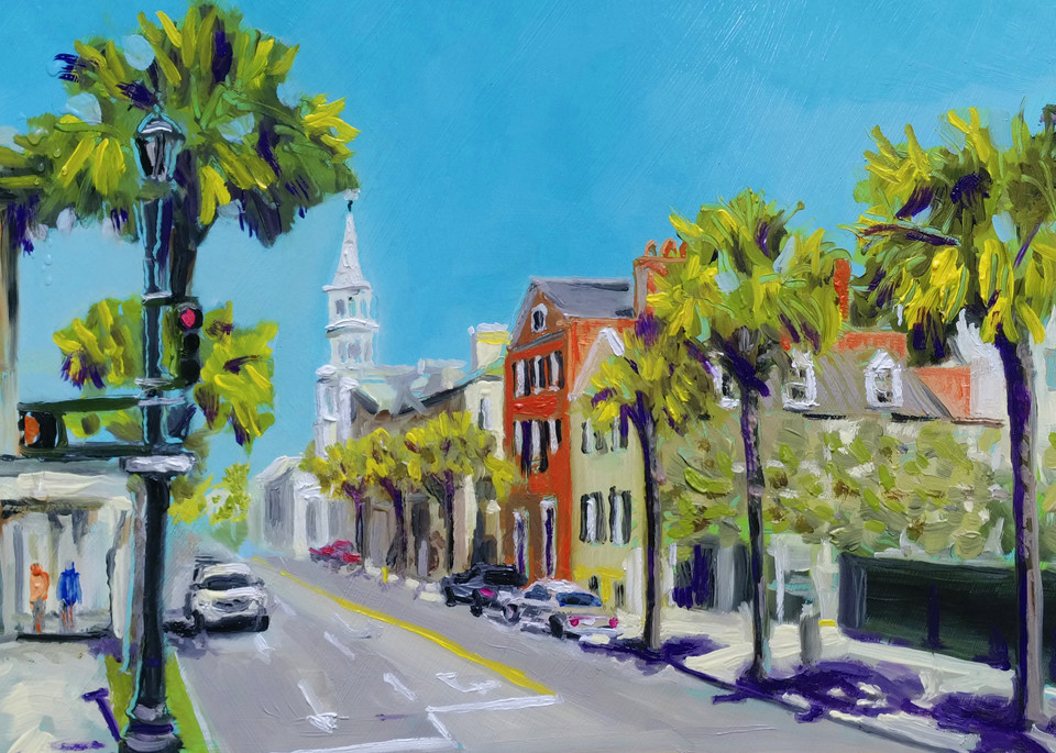 Oil Painting of Charleston King and Broad