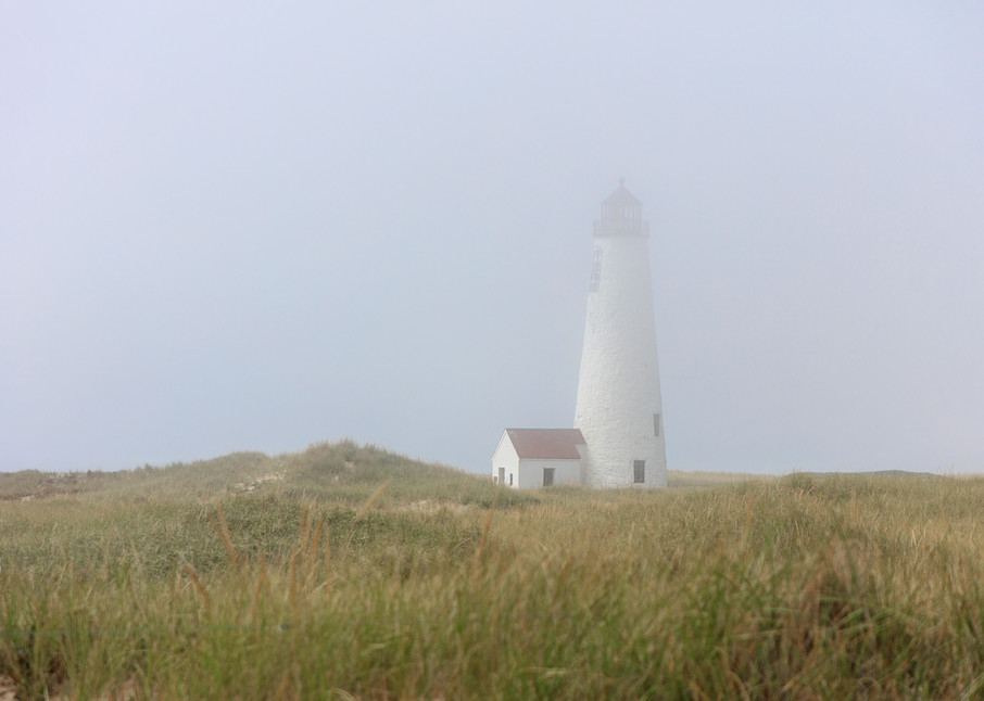 "Great Point Lighthouse in Fog" Fine Art Nantucket Photography
