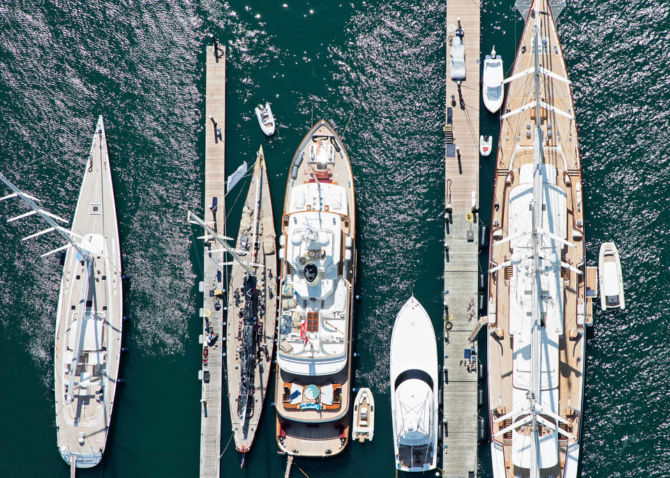 "Newport Yachts at the Dock" Newport RI Nautical Photography