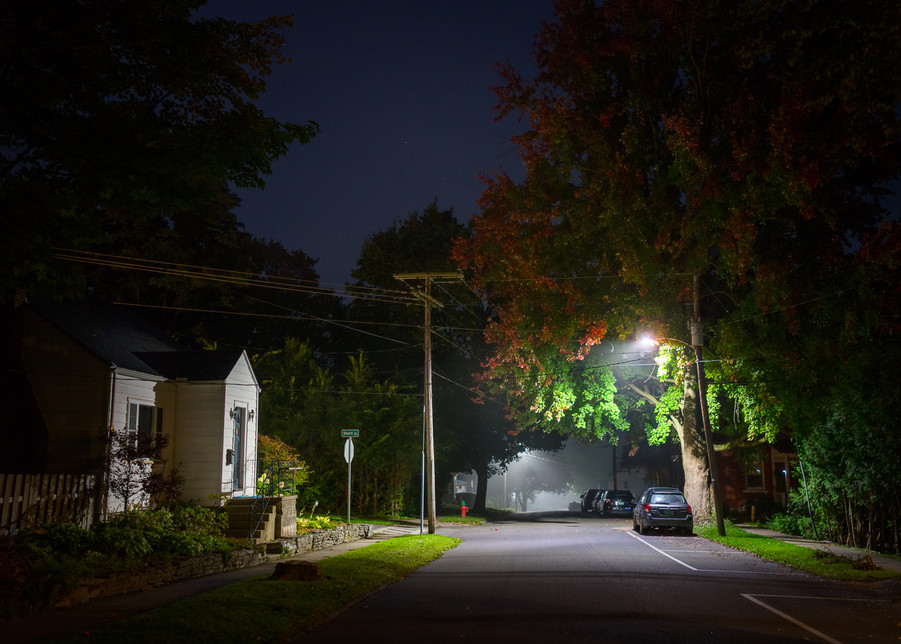 Photography, Vermont, nocturne, Vergennes, New England, nightscape, neighborhood