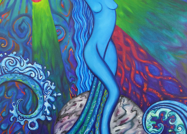 Water goddess mermaid painting 