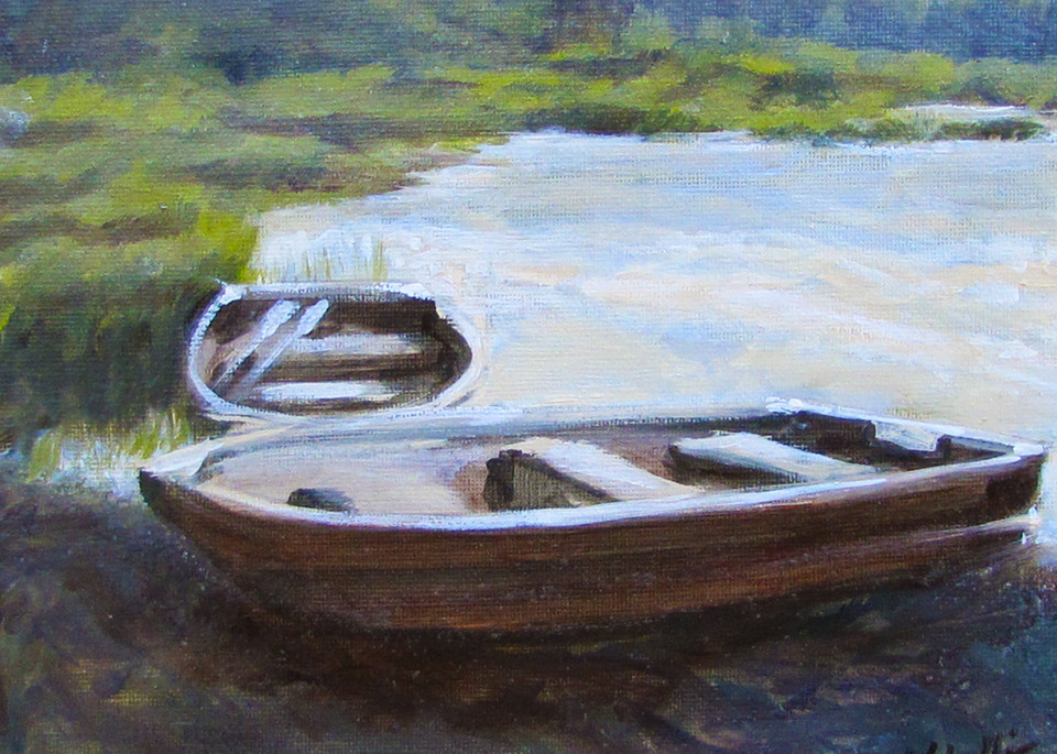 Pond Row Boats #2 Art | Charles Wallis