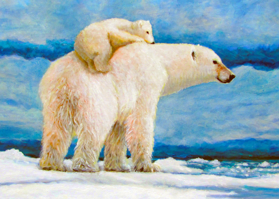 Polar Bear And Cub Art | Charles Wallis