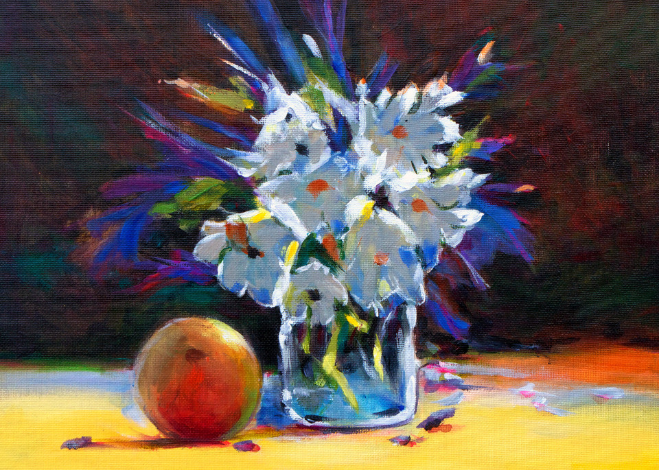 Mango And Flowers Still Life  Art | Charles Wallis