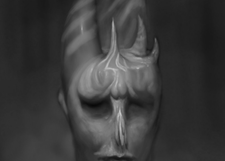 Peppermint Monster Face Art | Burton Gray Studio