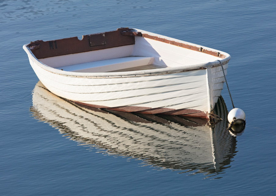 "Meme's Boat II" Fine Art Rockport Harbor, MA Rowboat Photograph