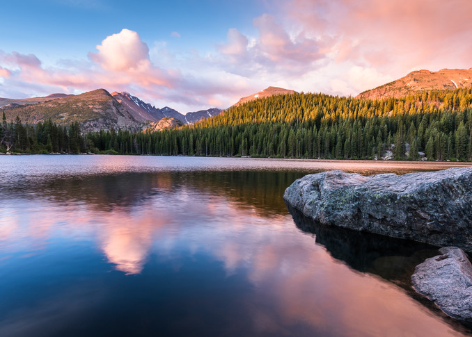 Colorful art prints and displays of Colorado's Rocky Mountains